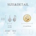 wholesale 925 Sterling Silver Celtic Knot Trinity Witch's Knot Drop Earrings Irish  for Women Girls-0-4