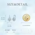 wholesale 925 Sterling Silver Celtic Knot Trinity Witch's Knot Drop Earrings Wholesale Irish  for Women Girls-0-4