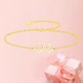 TOUPOP 14K Gold Zircon Personalized Name Bracelet Anklet For Women-0-6