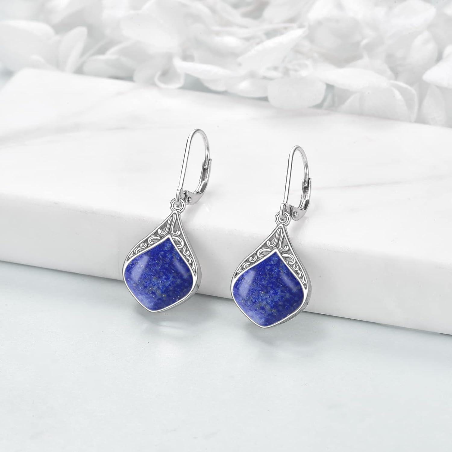 925 Sterling Silver Celtic Teardrop Filigree Earrings Jewelry Gifts for Women-0-2