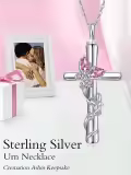 TOUPOP White Gold Plated S925 Sterling Silver with Birthstone Butterfly Urn Necklace for Ashes-0-4