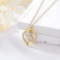 wholesale 14K Gold Yellow Diamond Heart Pendant Necklaces for Women 1CTTW-0-4