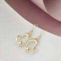wholesale TOUPOP Heart Earrings For Women Sterling Silver Heart Dangle Drop Earrings Heart Jewely Heart Gifts For Birthday Anniversary Christmas Gifts -0-2
