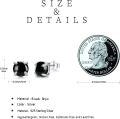 wholesale 925 Sterling Silver Round Black Onyx Stud Earrings 6mm-0-3