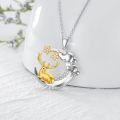 wholesale 925 Sterling Silver Deer & Stars Holiday Charm Necklace-0-4