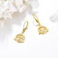 wholesale 14K Gold Celtic Knot Drop Earrings with Cubic Zirconia - Fine  for Women-0-3