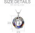 wholesale  Sterling Silver Evil Eye Necklace with Crystal Tree of Life Pendant -0-11