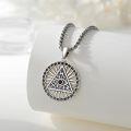 wholesale 925 Sterling Silver All Seeing Eye Necklace Protection  for Women Men-0-1