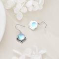wholesale 925 Sterling Silver Celtic Knot Earrings With Moonstone Charm-0-4