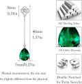 wholesale 925 Sterling Silver Green Emerald Celtic Knot Drop Earrings for Women-0-4