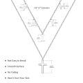 wholesale 925 Sterling Silver Faith Cross Layered Pendant Necklace Religious s for Women Girls-0-4