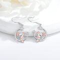 wholesale 925 Sterling Silver Star Angel Heart Dangle Drop Earrings for Girls and Women Gifts-0-1