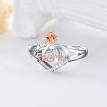 wholesale TOUPOP Gifts For Daughter Daughter Ring I Love You Daughter With Rose Flower 925 Sterling Silver Ring Daughter Birthday Gifts Jewelry Love Heart Ring For Daughter -0-4