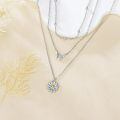 wholesale 925 Sterling Silver Daisy Flower Butterfly Layered Necklaces for Women Gifts-0-1