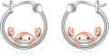 wholesale 925 Sterling Silver Crab Hoop Earrings - Adorable Sea Life  for Her-0-0
