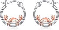 wholesale 925 Sterling Silver Crab Hoop Earrings - Adorable Sea Life  for Her-crab
