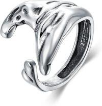 wholesale 925 Sterling Silver Stackable Adjustable Open Rings for Women Christmas Gift for Her Wife Mother Girlfriend-Style 9