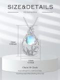 wholesale 925 Sterling Silver Starfish Moonstone Pendant Necklace Sea Life s for Women and Girls-0-1
