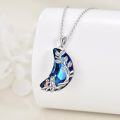 wholesale 925 Sterling Silver Blue Crystal Tree of Life Pendant Necklace for Women-0-2