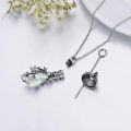 wholesale 925 Sterling Silver Crystal Dragonfly Cremation Keepsake Pendant Necklace for Ashes Memory Jewelry-0-2