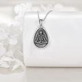 wholesale 925 Sterling Silver Meditating Skeleton Pendant - Yoga Meditation Necklace for Women & Men-0-2