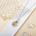 wholesale 925 Sterling Silver Ladybug Sunflower Pendant Necklace for Women Mothers Day Gift-0-5
