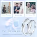 TOUPOP 10k/14k/18k/925 Silver Moissanite Couple Engagement Wedding Ring Sets-0-1