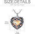 wholesale TOUPOP Rose Flower Urn Necklace For Ashes Heart Crystal Cremation Jewelry For Ashes Flower Memorial Necklace For Girls Women Human Ashes Sterling Silver Urn Necklace For Ashes (gold) -0-4