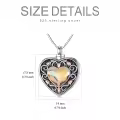 TOUPOP Gold Crystal Rose Flower Urn Necklace For Ashes Memorial Jewelry-0-4
