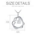 TOUPOP Sterling Silver Zircon Forever Love Heart Pendant Necklace for 80th Birthday-0-3