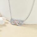 wholesale 925 Sterling Silver Infinity Love Heart Pendant Necklace - Mother's Day Gifts for Women and Girls-0-2