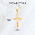 wholesale 14k Gold Cross Pendant With Lab Diamond-0-5