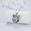 TOUPOP Sterling Silver Crystal Dragon Necklace For Women Jewelry Gifts-0-2
