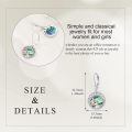 wholesale 925 Sterling Silver Rabbit Dangle Earrings with Abalone Shell and Leverback Hooks-0-2