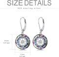 wholesale Sterling Silver Crystal Compass Earrings Grad Gifts for Women-0-12