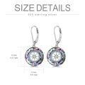 wholesale 925 Sterling Silver Compass Crystal Drop Earrings-0-12