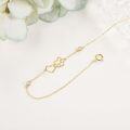 wholesale 14K Gold Diamond Heart & Paw Print Charm Bracelet for Women Girls-0-1