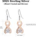wholesale 925 Sterling Silver Pink Ribbon Survivor Heart Drop Earrings - Breast Cancer Awareness  for Women-0-2