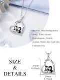 wholesale 925 Sterling Silver Penguin Heart Love You Forever Pendant Necklace for Women-0-5