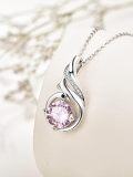 wholesale Sterling Silver Phoenix Birthstone Pendant Necklace for Women-0-1