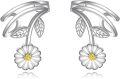 wholesale 925 Sterling Silver Daisy Flower Leaf Climbing Ear Cuffs for Women Jewelry-0-1