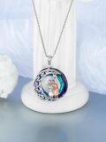 wholesale TOUPOP Gifts For Sister Friend 925 Sterling Silver Twins Pendant Necklace For Women Girls With Blue Crystal Jewelry Gifts For Soul Sister Friendship Birthday -0-1