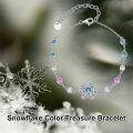 wholesale 925 Sterling Silver & Zircon Snowflake Bracelet, Elegant Christmas Gift for Women, Winter Birthday Jewelry, Fashionable & Versatile-0-4