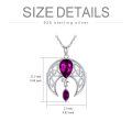 wholesale 925 Sterling Silver Blue Crystal Moon Pendant Necklace Wholesale With Celtic Knot Design-0-3
