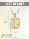 TOUPOP 14K Gold Moissanite Initial Letter Pendant Necklace-0-3