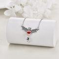 wholesale 925 Sterling Silver Bat Pendant Necklaces with Red Eye and Heart Charm Gothic s for Women-0-3