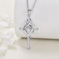 wholesale 925 Sterling Silver Heart Pendant with Infinity Symbol and Granddaughter Engraving - Mother's Day Gift-0-1