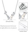 wholesale 925 Sterling Silver White Opal Butterfly Pendant Necklace Minimalist Charm s for Her-0-5