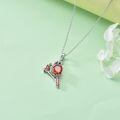 wholesale 925 Sterling Silver Red Cardinal Pendant Necklace for Women s-0-2