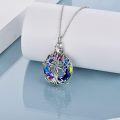 wholesale 925 Sterling Silver Tree of Life Urn Necklace with Crystal for Ashes - Cremation Jewelry Memorial Keepsake-0-2